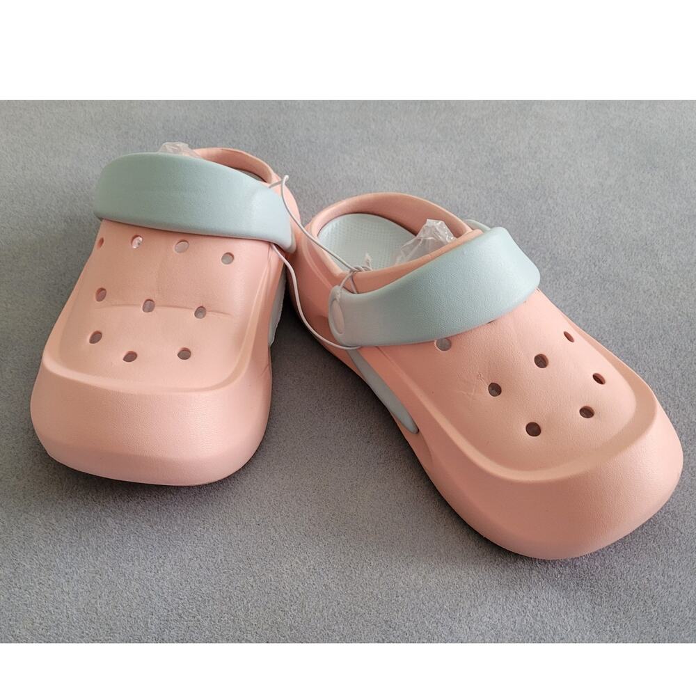 >>Classic Clog Styling Kids/Girls Shoes Pink w/Lt Blue-- Sz 13